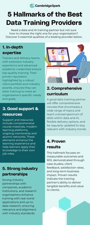 5 Hallmarks of the Best Data Training Providers Infographic